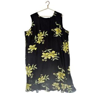 Vintage 90s Black floral dress.